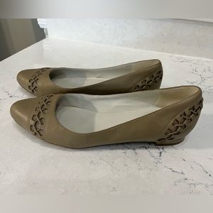 Tan leather ? flats size 10 (See bottoms for maker). 1/2” heels. Gorgeous!